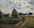 Bauern und Heustapeln 1878 Camille Pissarro
